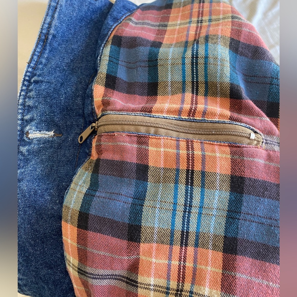 Vintage Dunbrooke Flannel Lined Denim Chore Barn Hunting Coat Corduroy Cotton - Picture 8 of 13